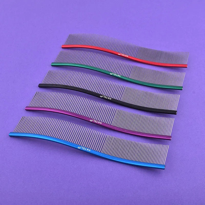 22cm Stainless Steel Pet Grooming Comb – Dual-Sided Dog & Cat Brush with Dense and Sparse Teeth for Hair Removal & Detangling