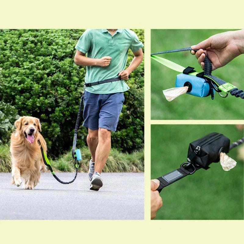 Adjustable Pet Dog Poop Bag Holder - Convenient Leash Attachment for Easy Waste Disposal on the Go!
