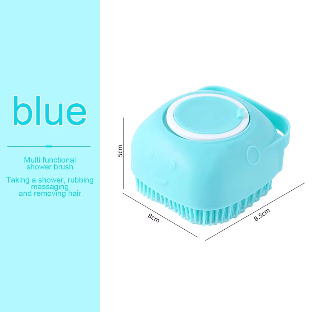 Multifunctional Silicone Bath Massage Brush for Dogs and Cats - Safe and Soft Pet Grooming Tool