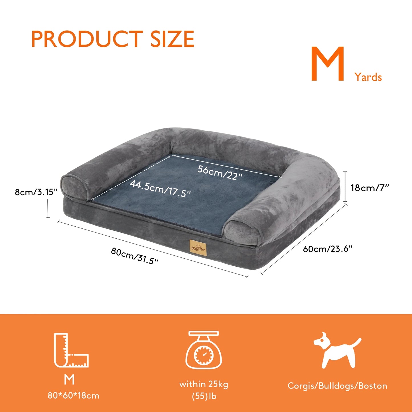 Orthopedic Dog Bed Extra Large – Supportive Pet Mattress with Bolster Sides, Removable Washable Cover & Soft Foam Cushion