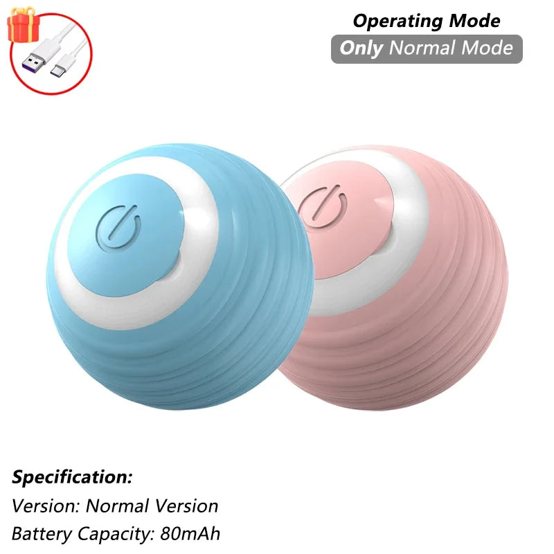 Rechargeable Interactive Cat & Puppy Ball Toy with Rolling Tail - Smart Automatic Pet Playmate