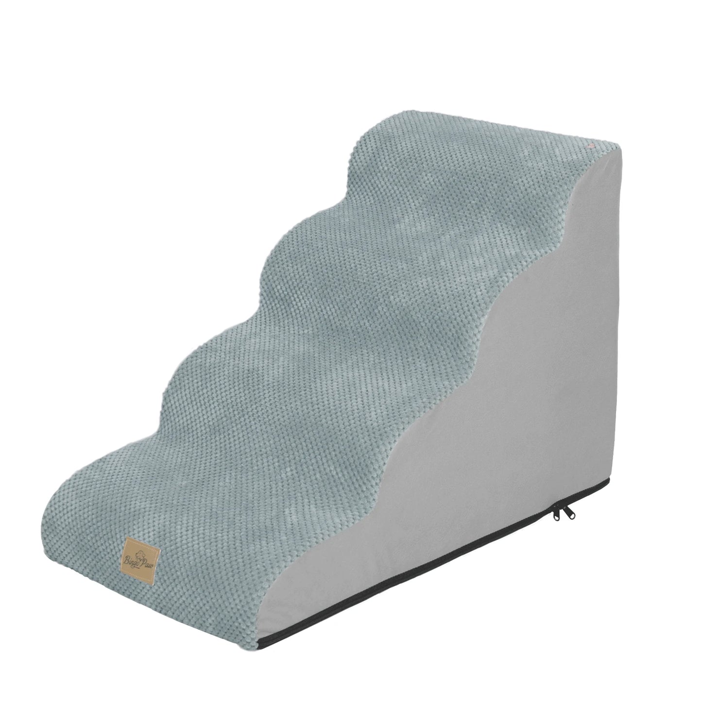 Extra Wide Dog Stairs Ramp for Beds & Couches – Non-Slip Pet Steps with Waterproof Cover | 3, 4, 5 Step Options for Small & Senior Dogs