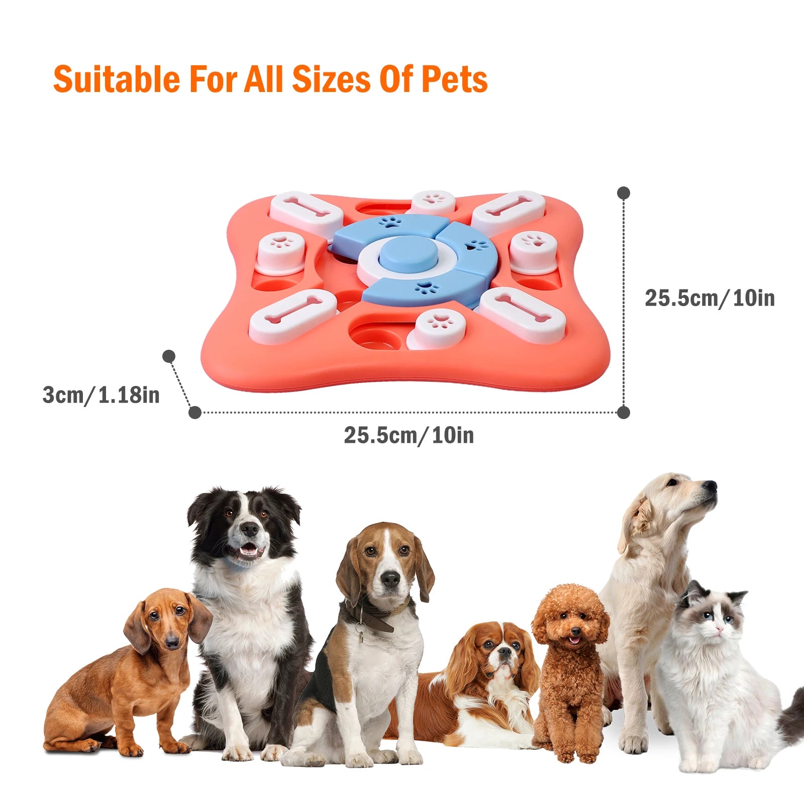 Interactive Dog Puzzle Toy for IQ Training – Treat Dispenser for Small, Medium & Large Dogs – Mental Stimulation Enrichment Game
