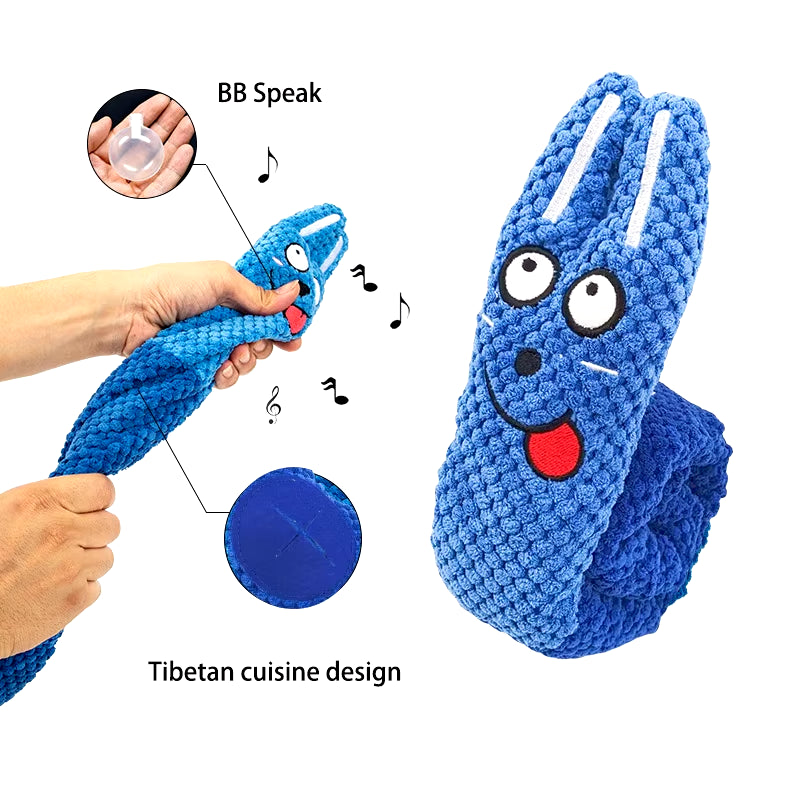 Interactive Dog Puzzle Feeder Toy – Indestructible Plush Squeaky Snail Toy for Puppies & Small Dogs | Food Hiding & Sound Play