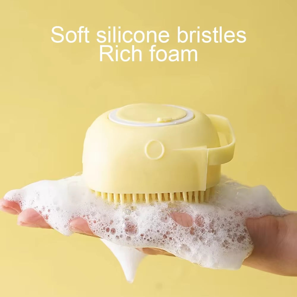Multifunctional Silicone Bath Massage Brush for Dogs and Cats - Safe and Soft Pet Grooming Tool