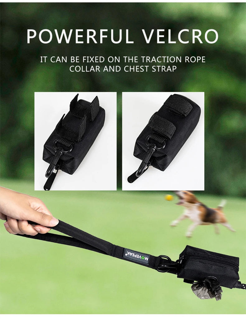 Adjustable Pet Dog Poop Bag Holder - Convenient Leash Attachment for Easy Waste Disposal on the Go!