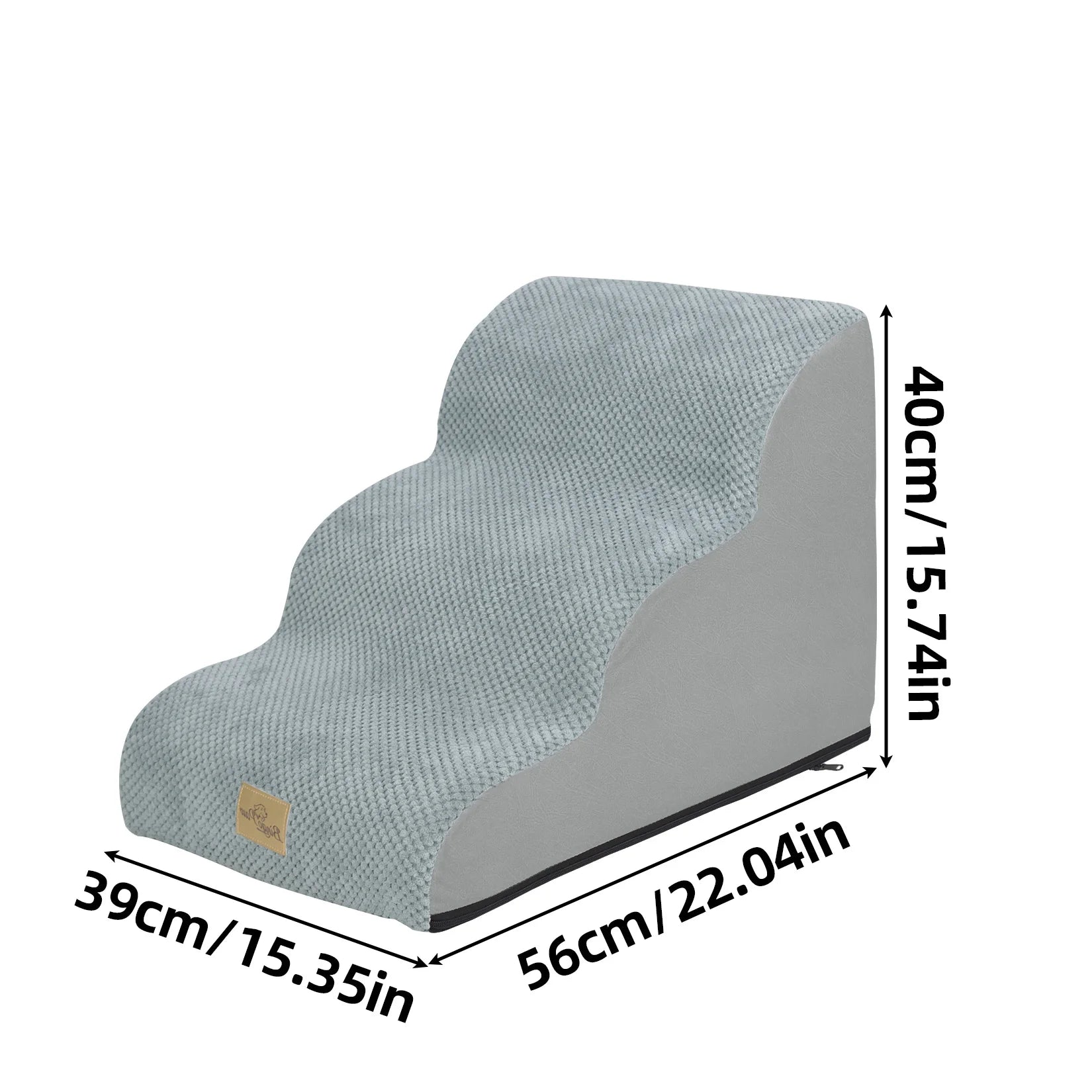 Extra Wide Dog Stairs Ramp for Beds & Couches – Non-Slip Pet Steps with Waterproof Cover | 3, 4, 5 Step Options for Small & Senior Dogs