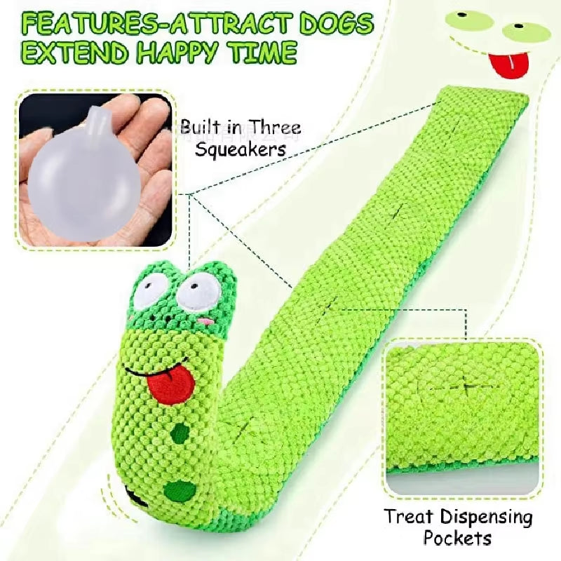 Interactive Dog Puzzle Feeder Toy – Indestructible Plush Squeaky Snail Toy for Puppies & Small Dogs | Food Hiding & Sound Play