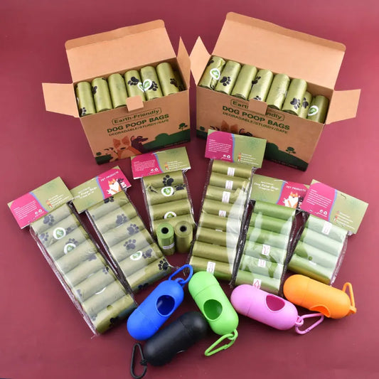 Bulk Biodegradable Dog Poop Bags with Dispenser – Scented Cat & Dog Waste Bags (6 to 42 Rolls, Eco-Friendly & Leak-Proof)