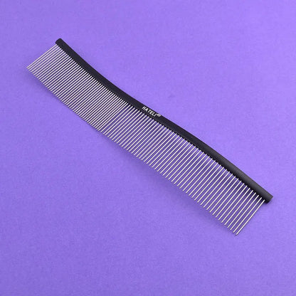 22cm Stainless Steel Pet Grooming Comb – Dual-Sided Dog & Cat Brush with Dense and Sparse Teeth for Hair Removal & Detangling