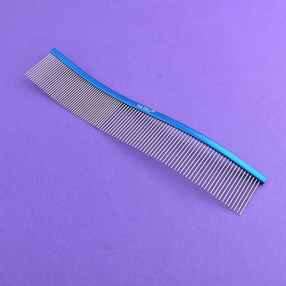 22cm Stainless Steel Pet Grooming Comb – Dual-Sided Dog & Cat Brush with Dense and Sparse Teeth for Hair Removal & Detangling