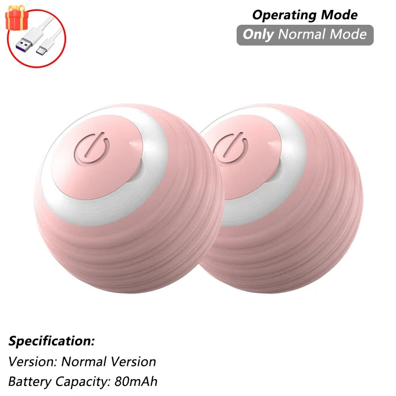 Rechargeable Interactive Cat & Puppy Ball Toy with Rolling Tail - Smart Automatic Pet Playmate