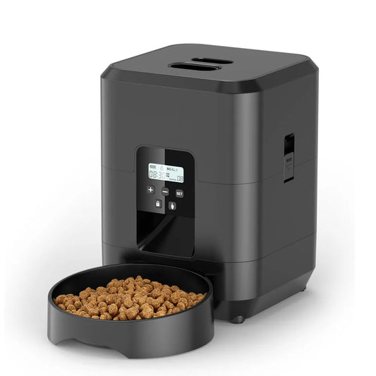 Automatic Smart Pet Feeder - Timed Cat and Dog Food Dispenser with Slow Feeding Bowl