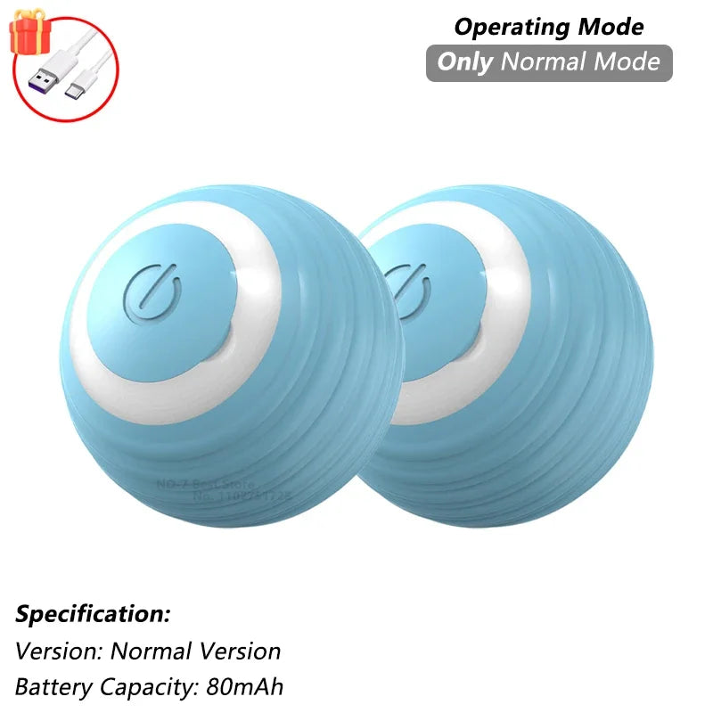 Rechargeable Interactive Cat & Puppy Ball Toy with Rolling Tail - Smart Automatic Pet Playmate