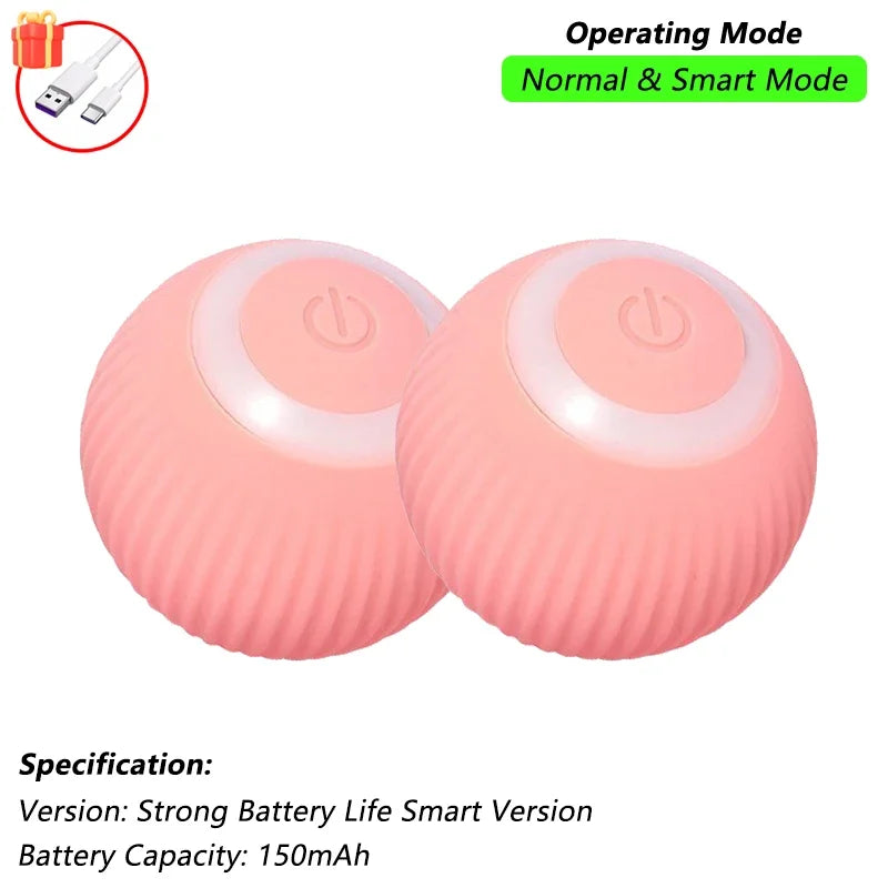 Rechargeable Interactive Cat & Puppy Ball Toy with Rolling Tail - Smart Automatic Pet Playmate