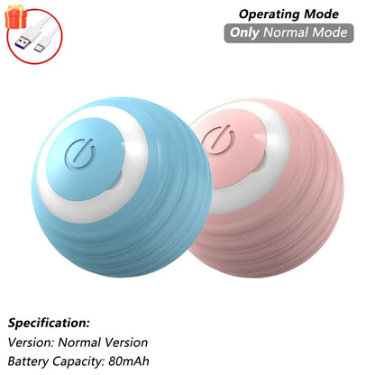Rechargeable Interactive Cat & Puppy Ball Toy with Rolling Tail - Smart Automatic Pet Playmate