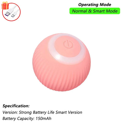 Rechargeable Interactive Cat & Puppy Ball Toy with Rolling Tail - Smart Automatic Pet Playmate