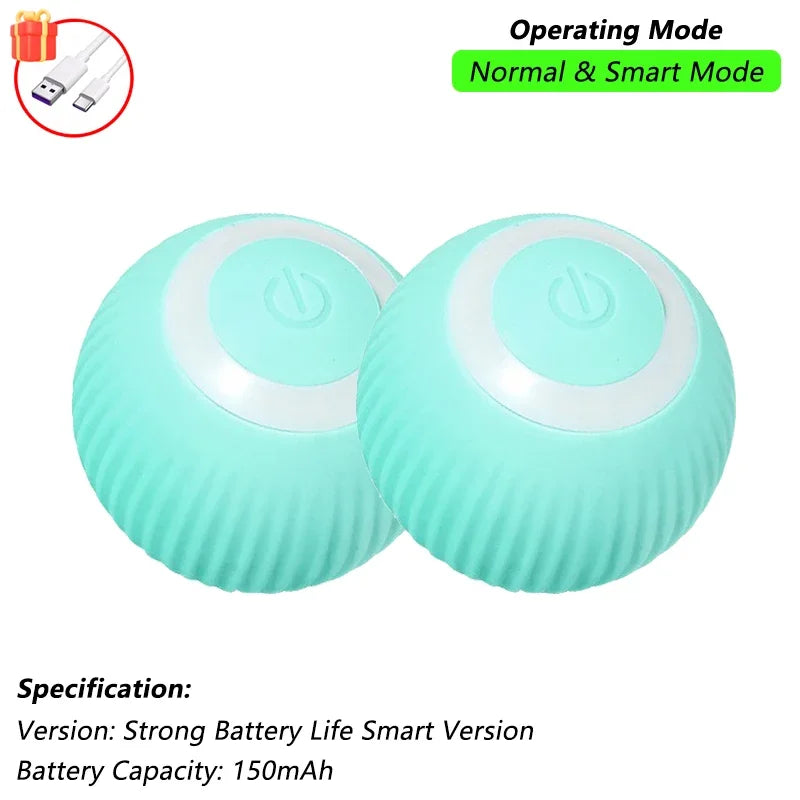 Rechargeable Interactive Cat & Puppy Ball Toy with Rolling Tail - Smart Automatic Pet Playmate