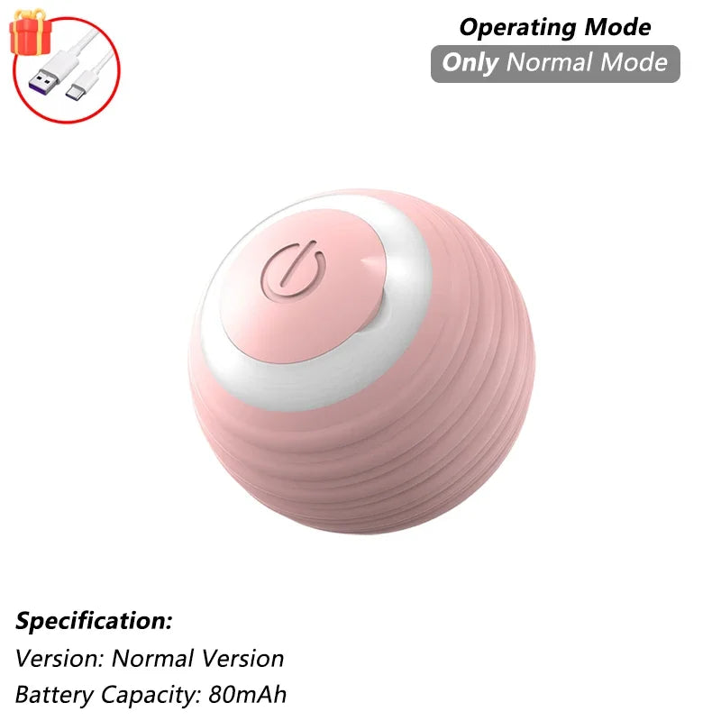 Rechargeable Interactive Cat & Puppy Ball Toy with Rolling Tail - Smart Automatic Pet Playmate