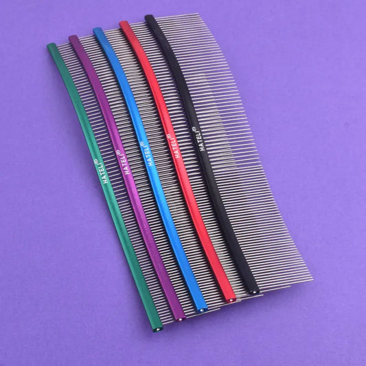 22cm Stainless Steel Pet Grooming Comb – Dual-Sided Dog & Cat Brush with Dense and Sparse Teeth for Hair Removal & Detangling