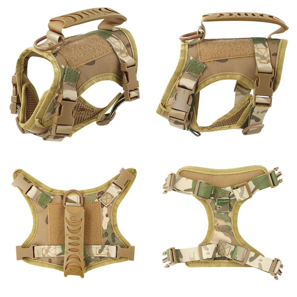 Tactical Cat Harness & Leash Set with Patches – Adjustable Pet Vest with Handle for Walking Large Cats & Small Dogs