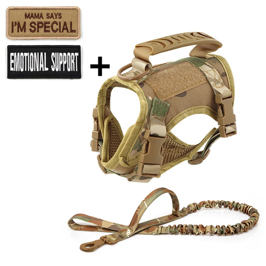 Tactical Cat Harness & Leash Set with Patches – Adjustable Pet Vest with Handle for Walking Large Cats & Small Dogs