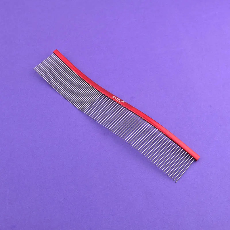 22cm Stainless Steel Pet Grooming Comb – Dual-Sided Dog & Cat Brush with Dense and Sparse Teeth for Hair Removal & Detangling