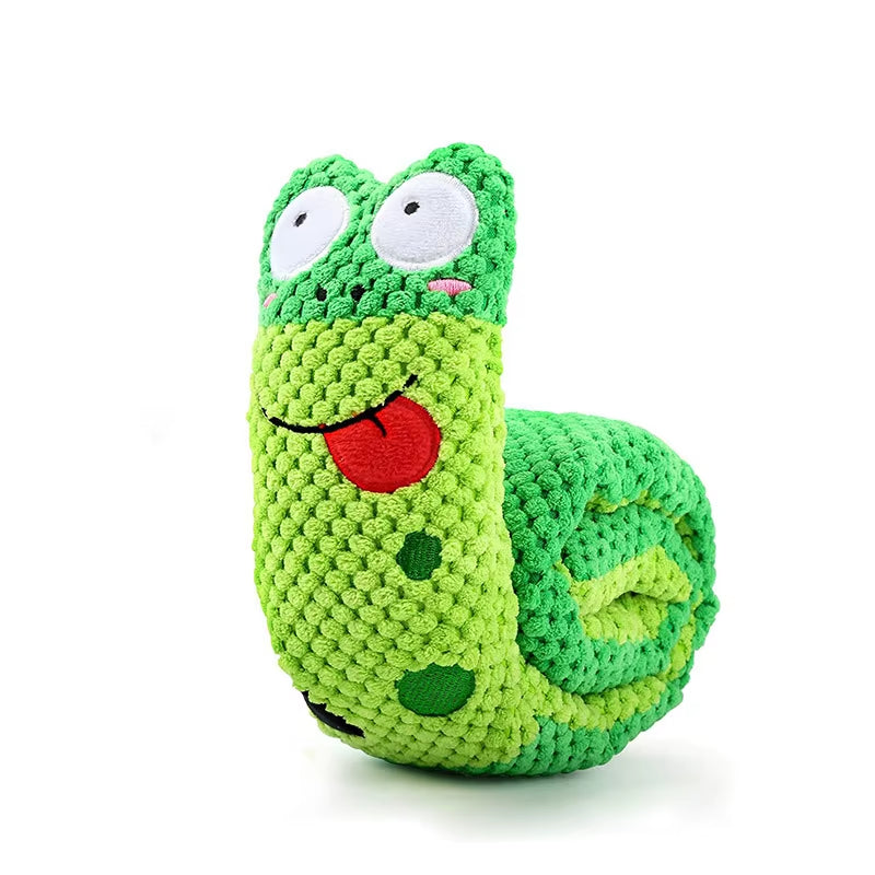 Interactive Dog Puzzle Feeder Toy – Indestructible Plush Squeaky Snail Toy for Puppies & Small Dogs | Food Hiding & Sound Play